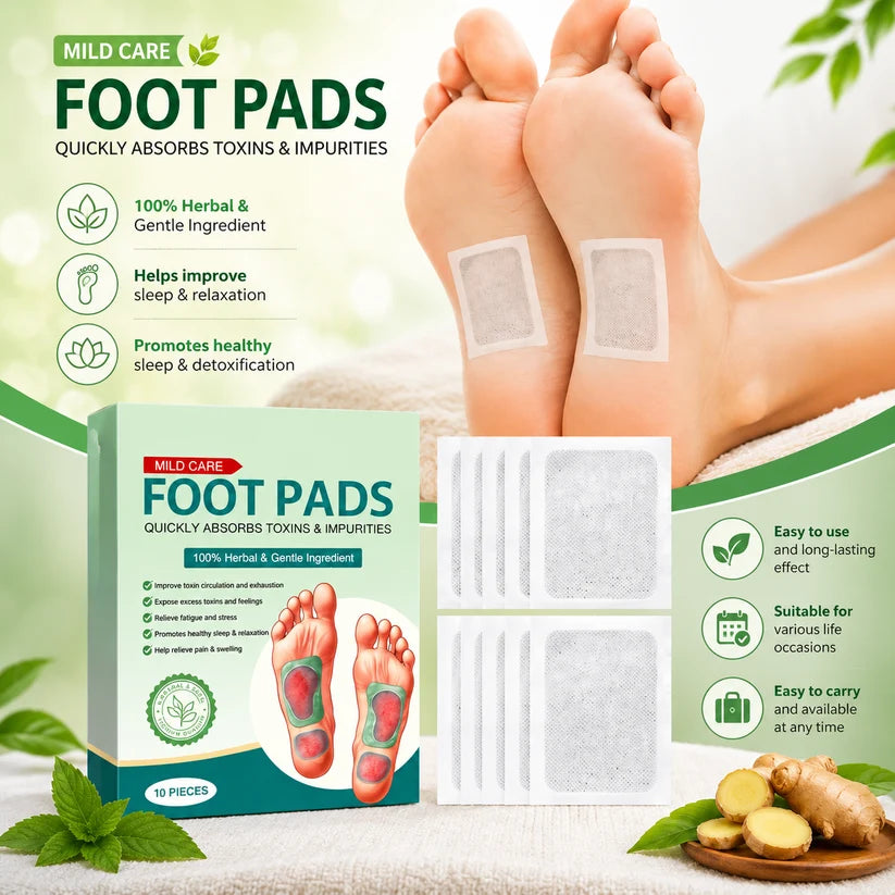 100% Herbal & Gentle Ingredient Detox Foot Pads (BUY 10 GET 20 FREE Pack of 30)