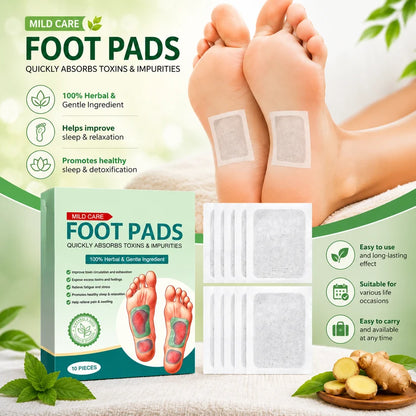 100% Herbal & Gentle Ingredient Detox Foot Pads (BUY 10 GET 20 FREE Pack of 30)