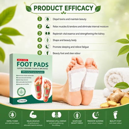 100% Herbal & Gentle Ingredient Detox Foot Pads (BUY 10 GET 20 FREE Pack of 30)