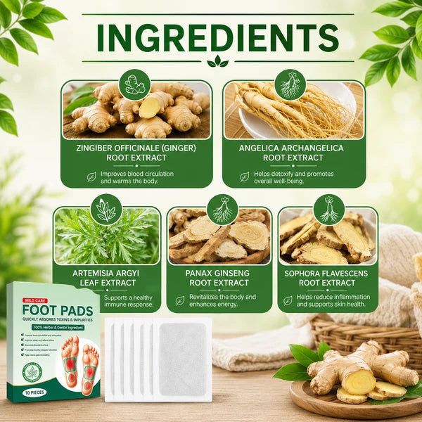 100% Herbal & Gentle Ingredient Detox Foot Pads (BUY 10 GET 20 FREE Pack of 30)